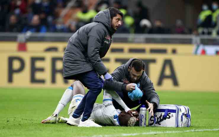 I partenopei ringraziano i nerazzurri dopo l'infortunio di Osimhen (Getty Images)