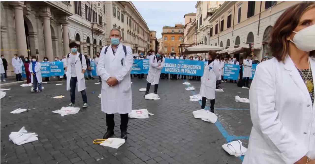 Protesta medici Roma 