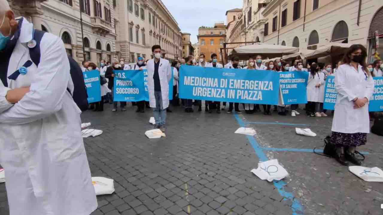 Protesta medici Roma 