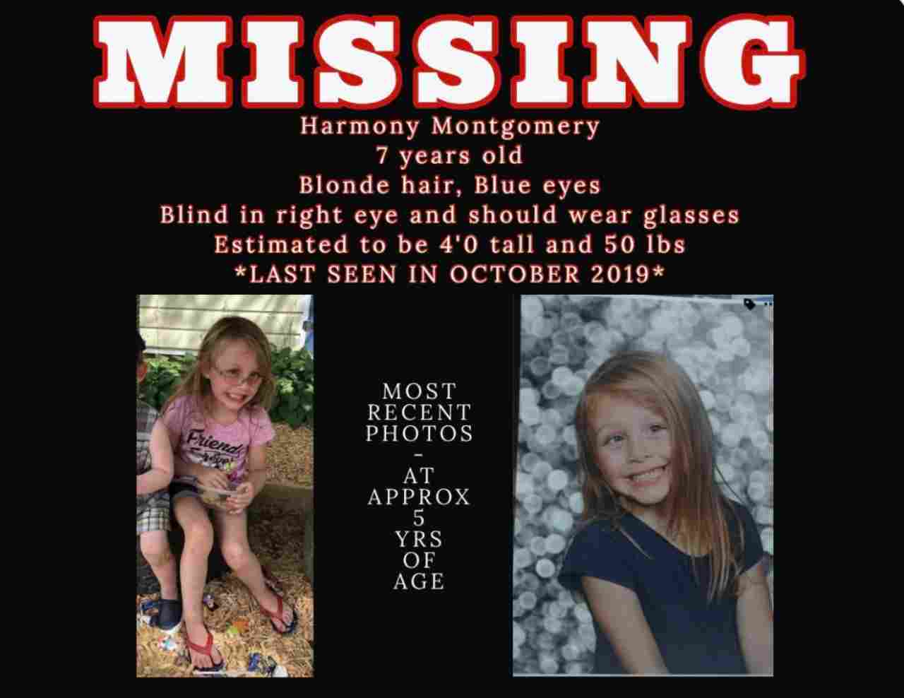 Harmony Montgomery bambina ipovedente scomparsa