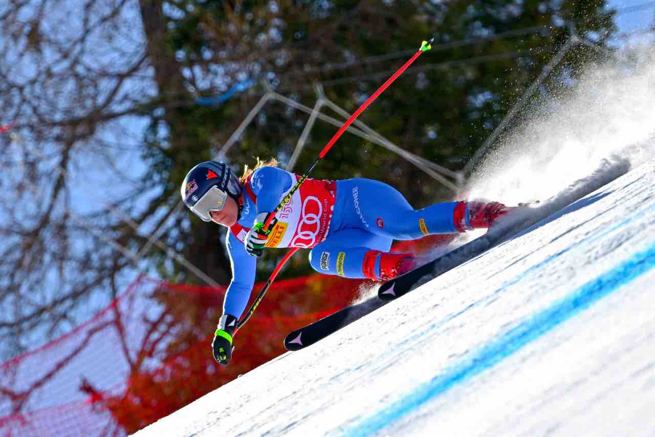 Sofia Goggia SuperG caduta Cortina d'Ampezzo