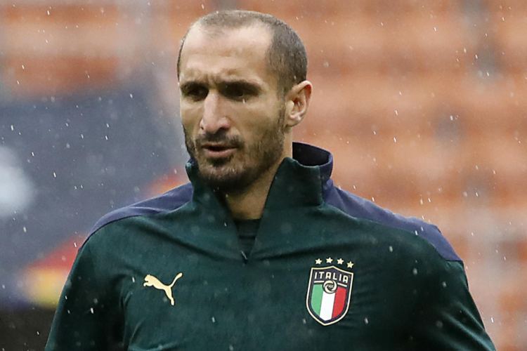 Chiellini con la maglia della nazionale italiana