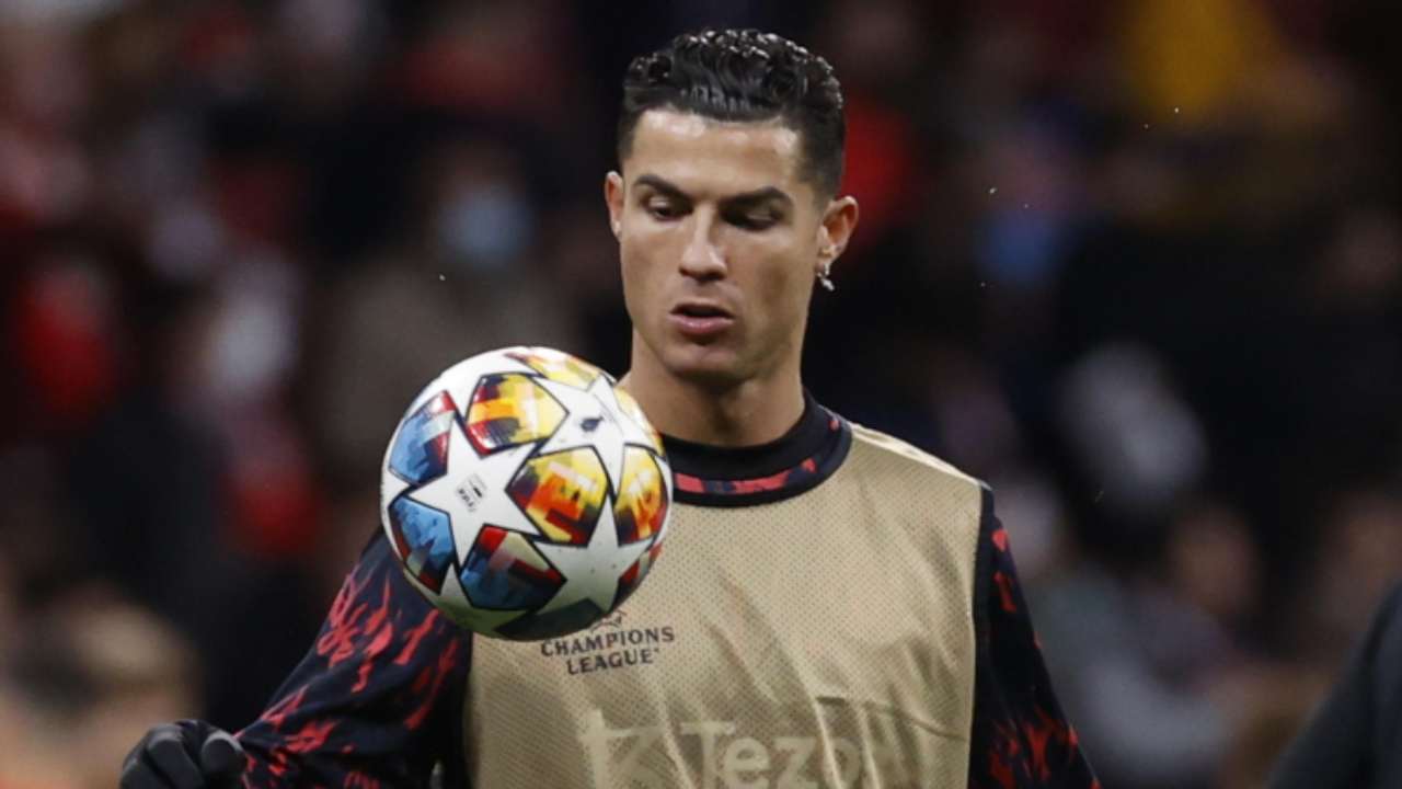 Ronaldo in un pre-partita di Champions league