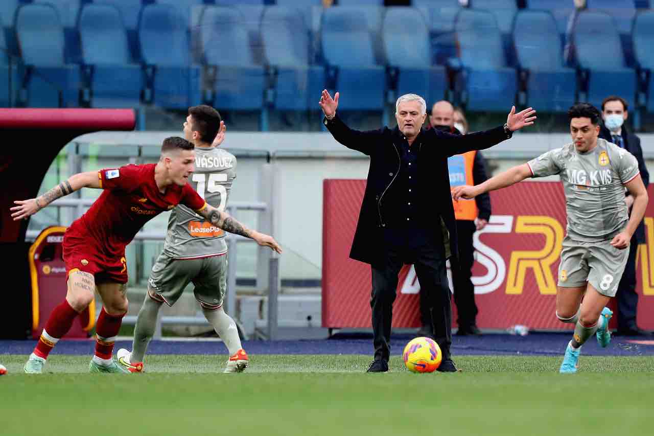 Mourinho Roma gol Zaniolo annullato 