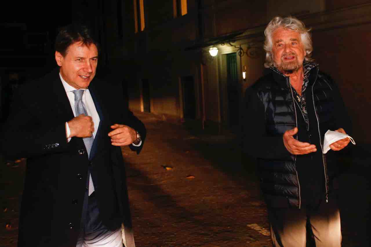 Beppe Grillo Giuseppe Conte 