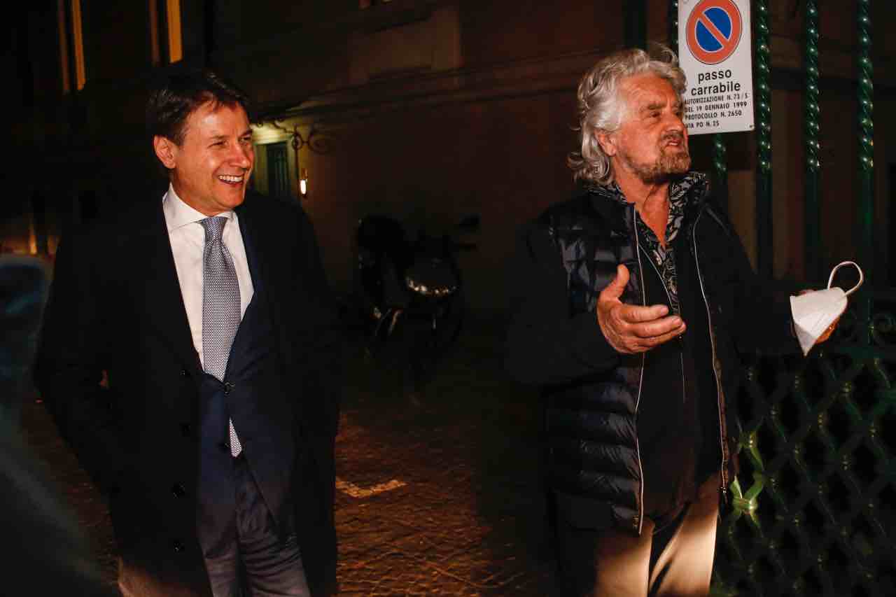 Conte Grillo incontro Movimento 5 Stelle 
