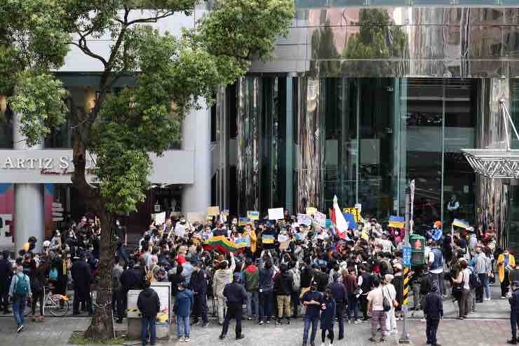 Taiwan proteste guerra Ucraina Russia 