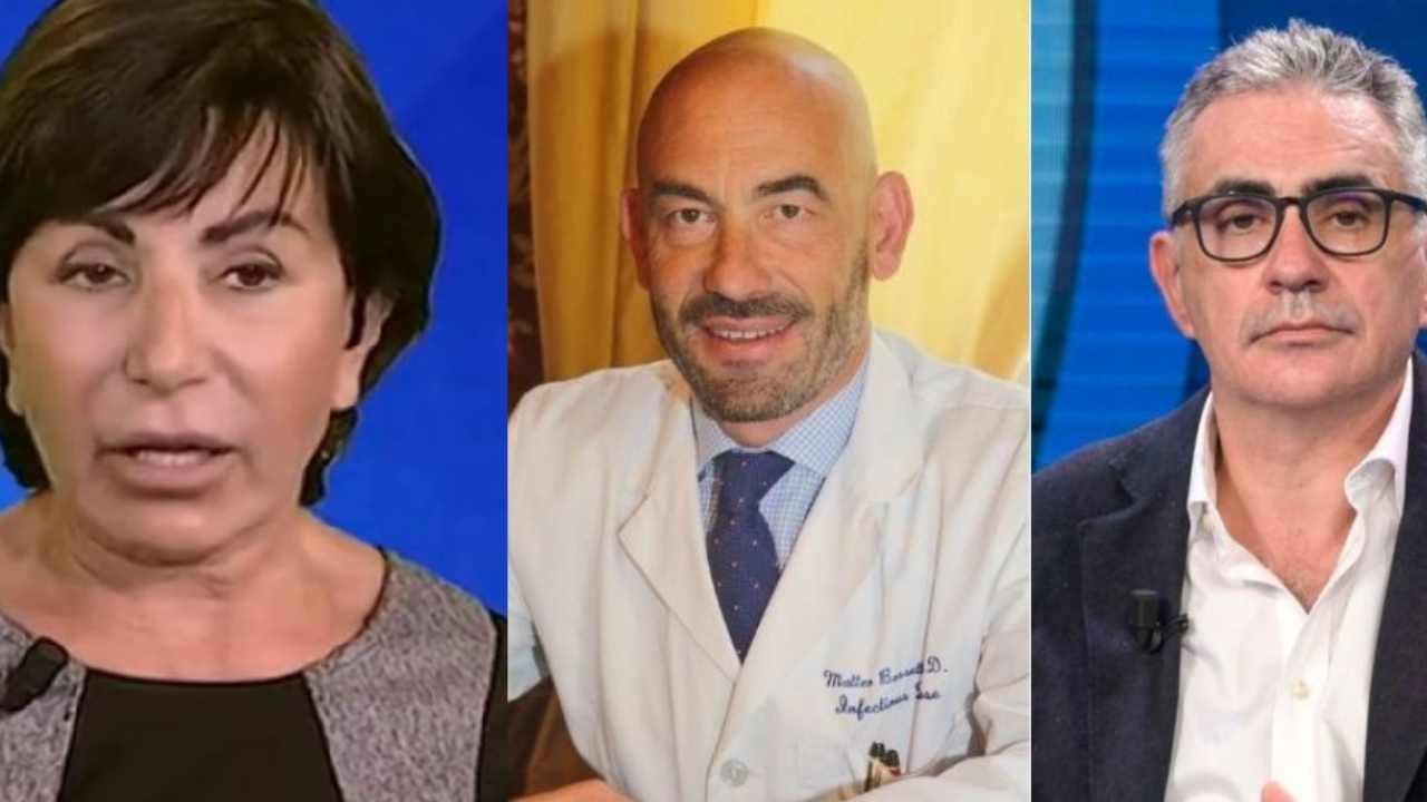 Gismondi, Bassetti e Pregliasco in una foto