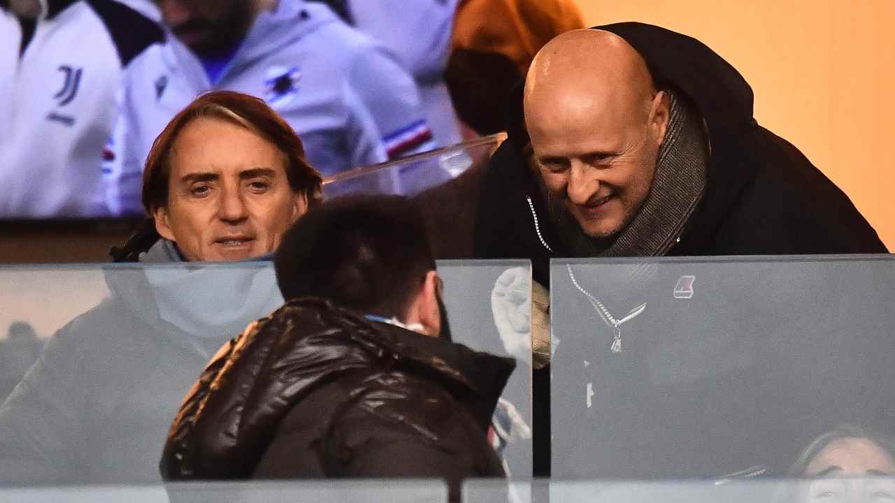 Mancini e Lombardo in tribuna