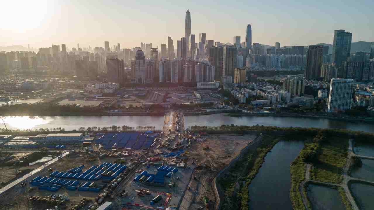 Shenzen in una veduta dall'alto