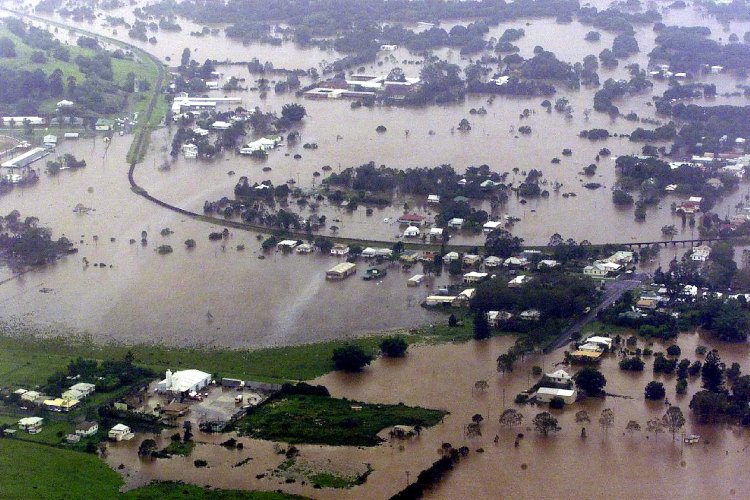 Un'inondazione avvenuta in Australia nel 2001