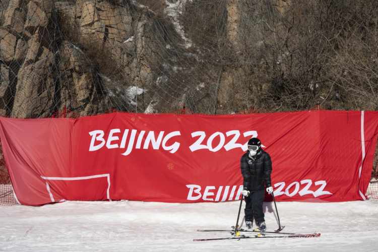 Uno striscione a Pechino per le Paralimpiadi