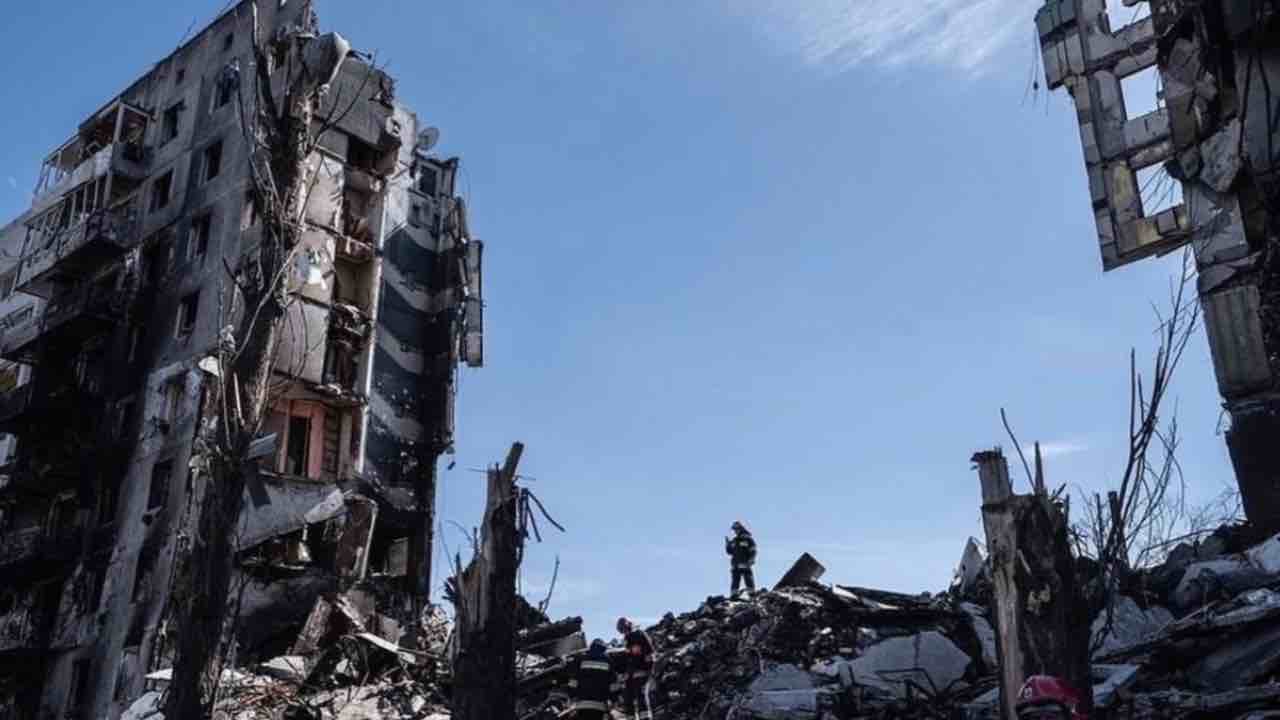 Guerra Ucraina Borodyanka bombardamenti strage
