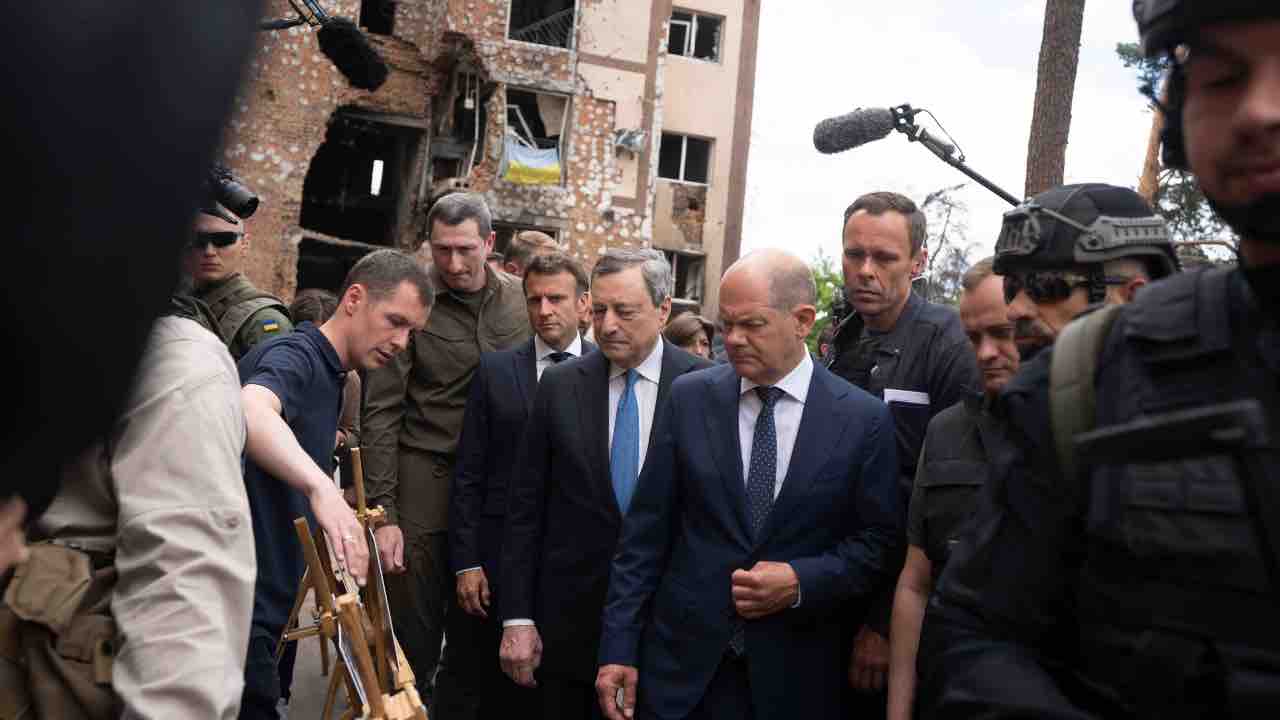Guerra Ucraina Draghi Macron e Scholz 