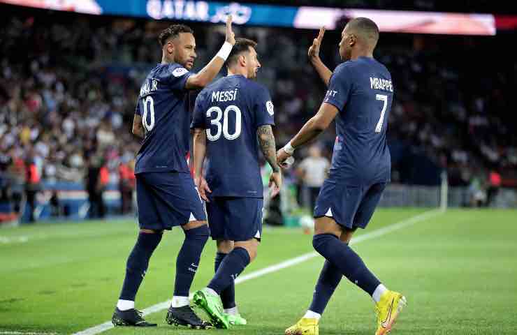 Mbappé, Messi e Neymar 