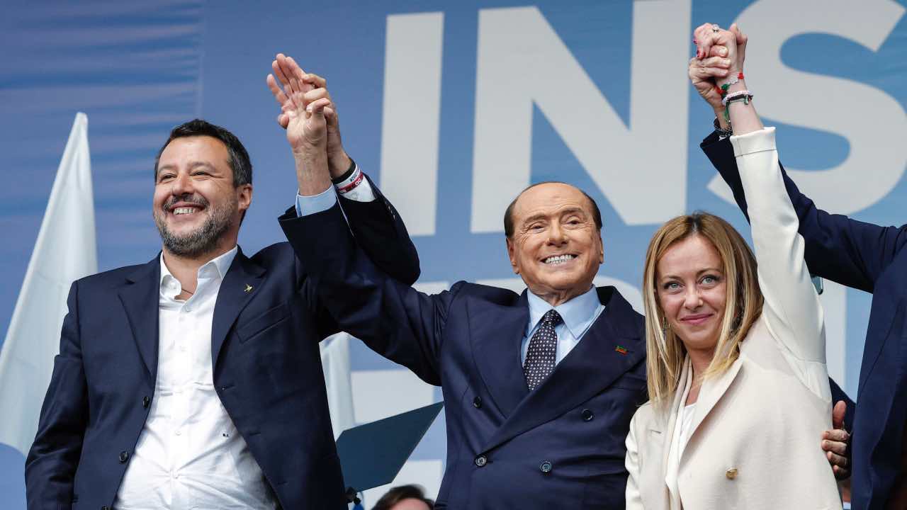 Salvini Berlusconi Meloni centrodestra 