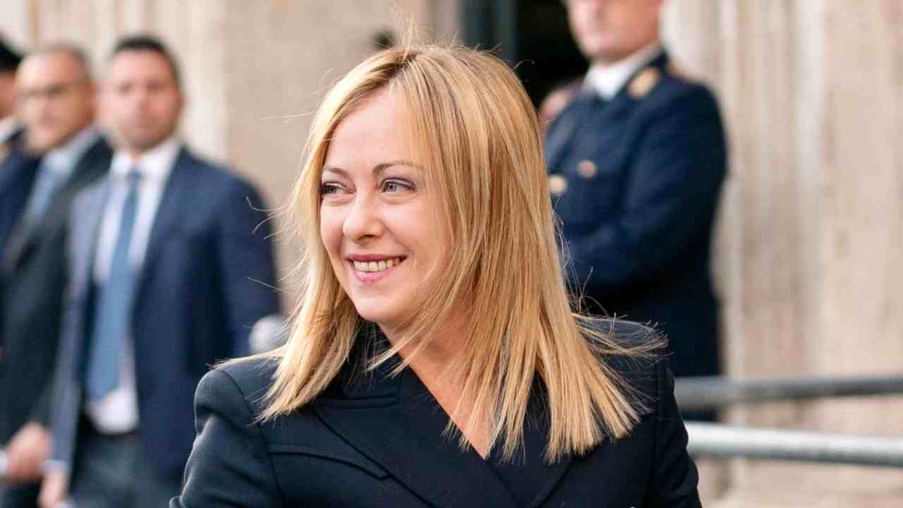 Il presidente del Consiglio Giorgia Meloni a via del CorsoIl