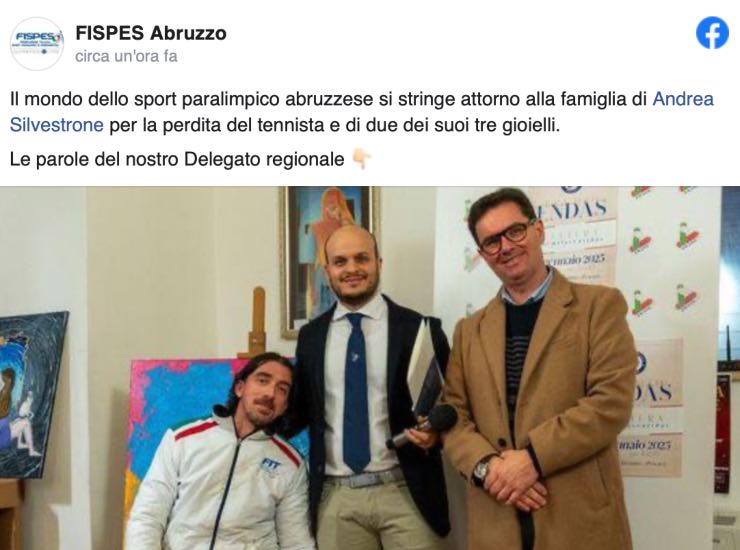 FISPES Abruzzo morte Andrea Silvestrone 