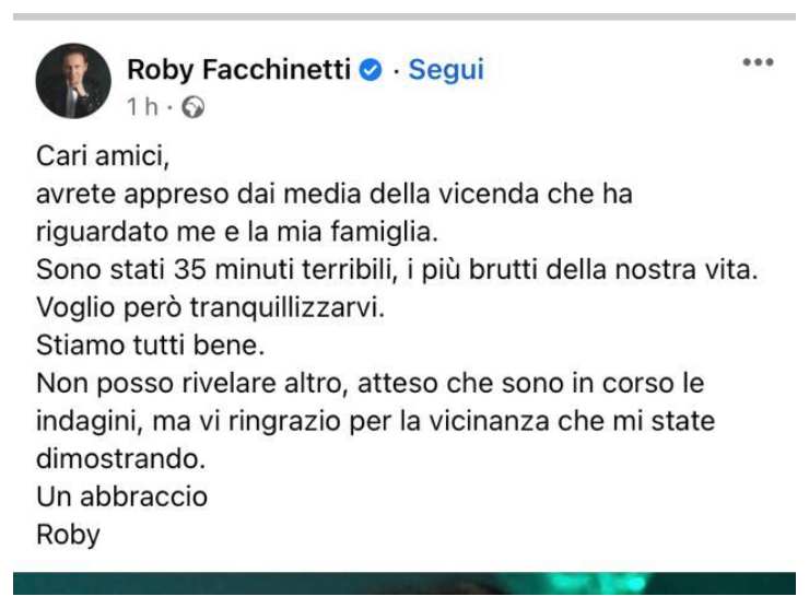 Roby Facchinetti post