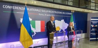 Denys Shmyhal e Giorgia Meloni