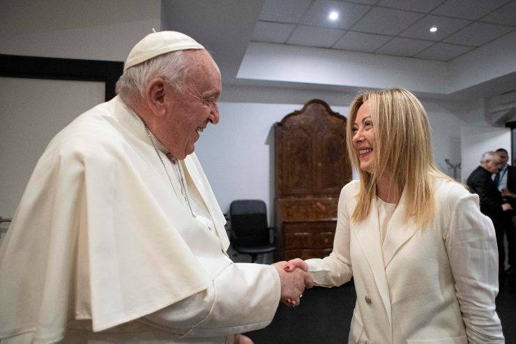 Papa Francesco e Giorgia Meloni