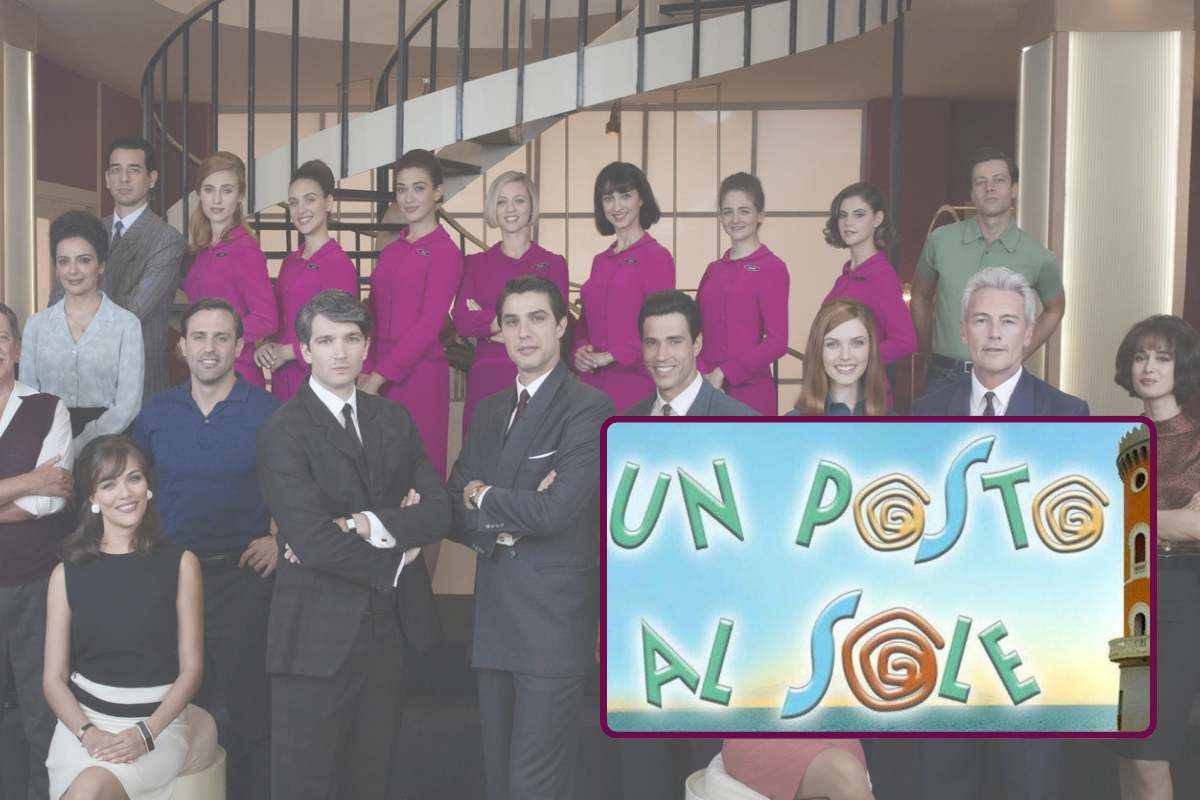 Cast de Il Paradiso delle Signore e logo di Un posto al sole