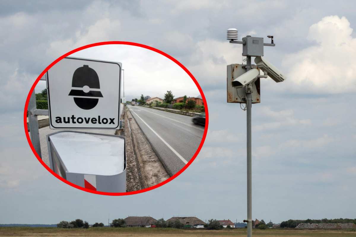 Telecamere e dispositivi autovelox segnalati da un cartello