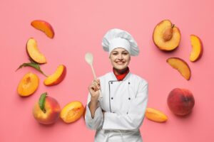 donna chef e pesche
