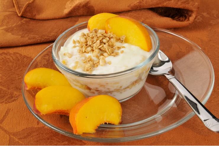 yogurt con pesca 