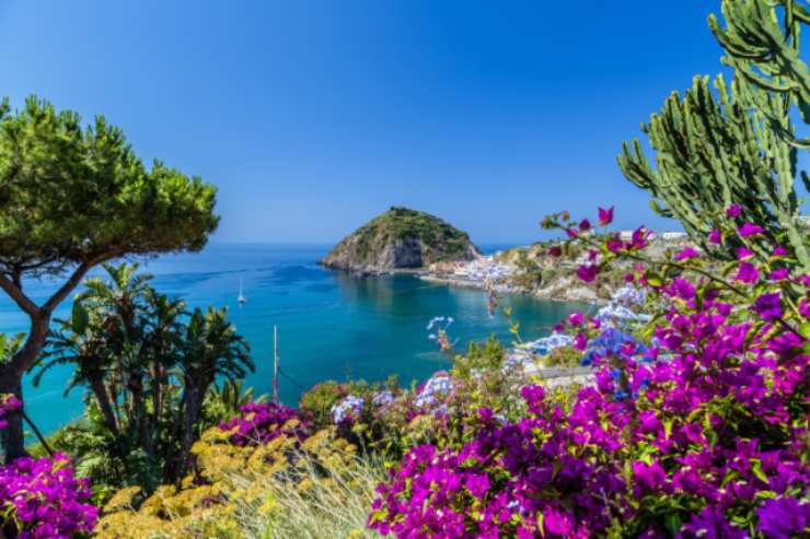 isola d'ischia vista dall'altro