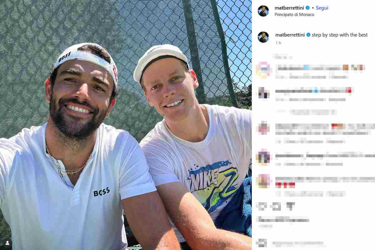 Berrettini e Sinner si scattano un selfie