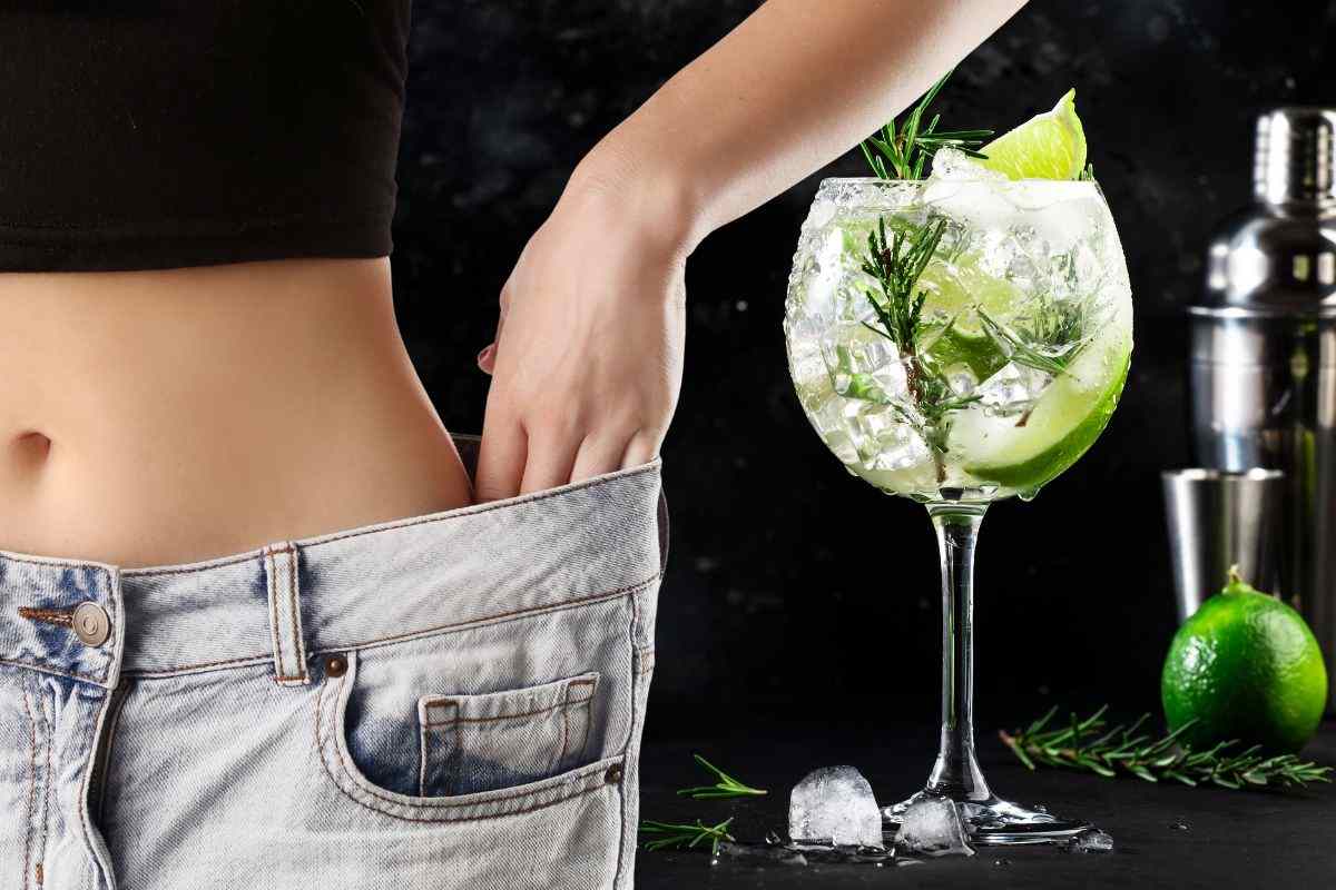ragazza dimagrita e alcol