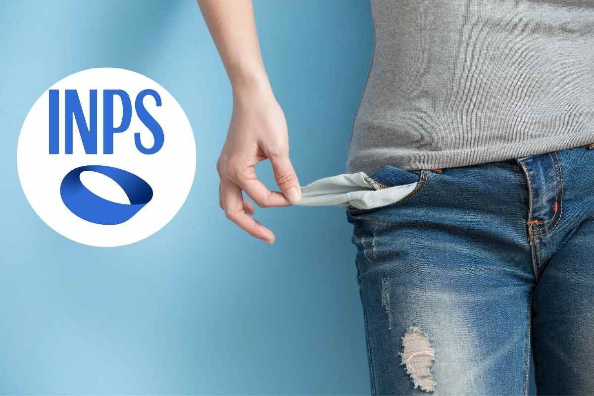 tasche vuote e logo inps