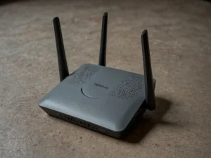 persona che cerca di riavviare il modem wi fi